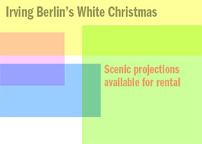 Irving Berlin's White Christmas set design and scenic projections available for rental